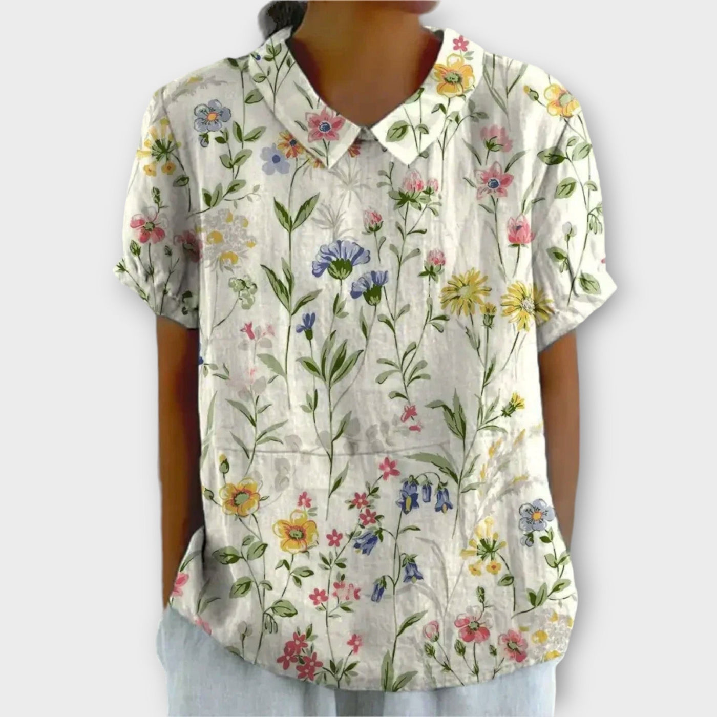 Charlene™ | Retro Floral Blouse