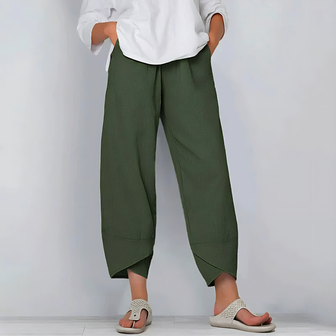 Bella - Chic Cotton-Linen Trousers