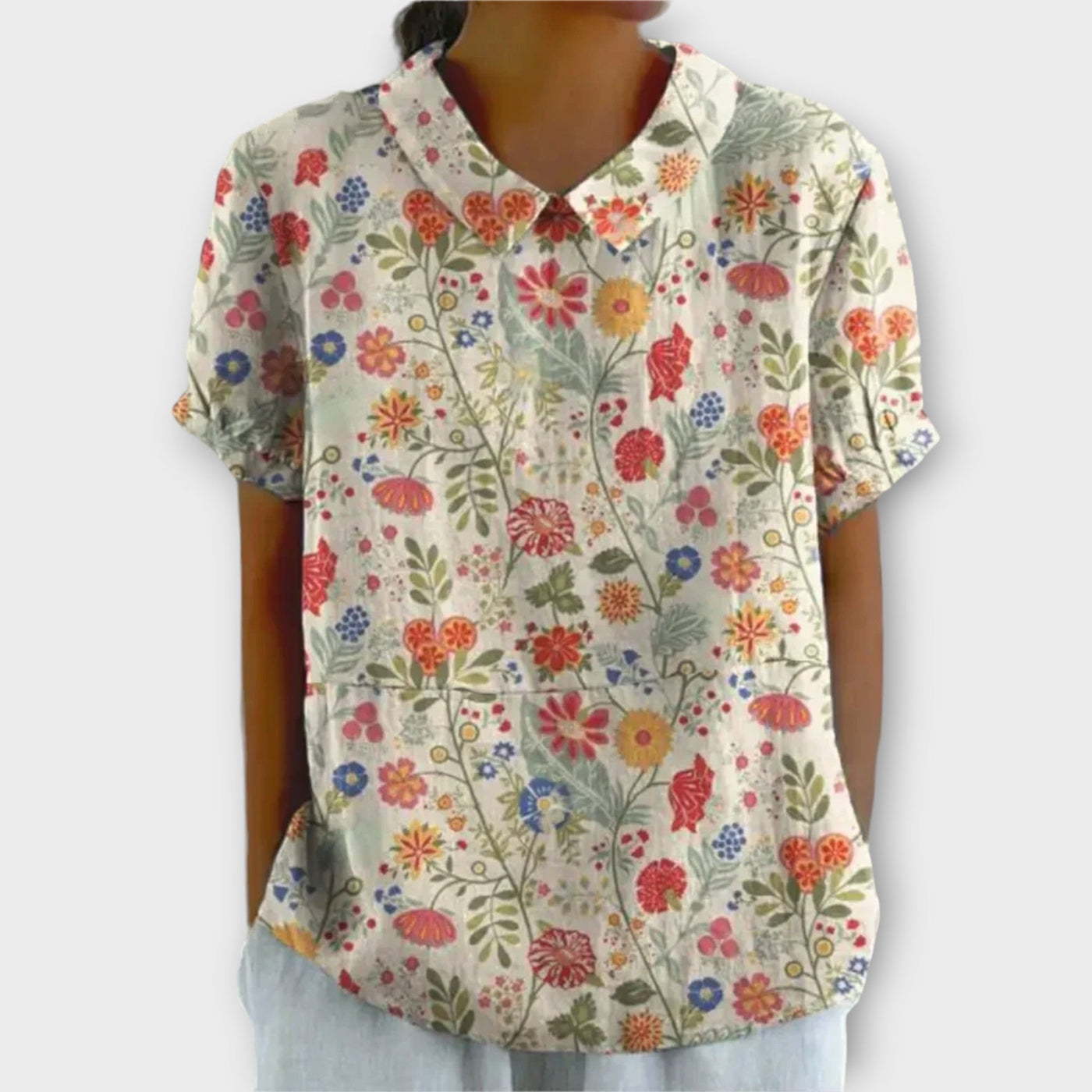 Charlene™ | Retro Floral Blouse